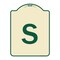 Signmission Designer Series Sign W/ Letter S, Tan & Green Heavy-Gauge Aluminum Sign, 24" x 18", TG-1824-22928 A-DES-TG-1824-22928 - alternate 1